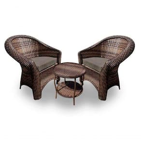 Conjunto De Poltronas 2 Poltronas + 1 Mesa Centro Duna Fendi