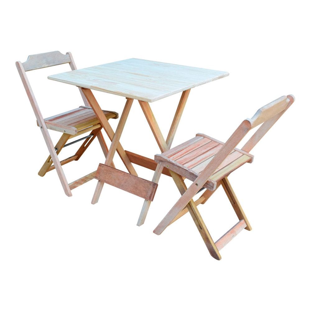 Jogo de Bistrô C/ 02 Banquetas Crua