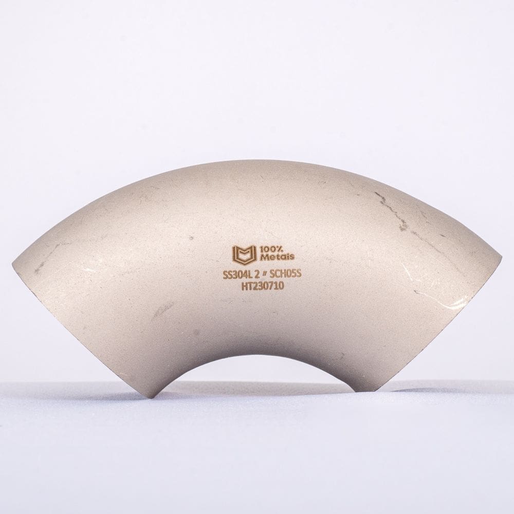 CURVA 90º INOX 304 SCH.05 SOLDA (BW) IMP. - 1.1/2 (48.30mm)