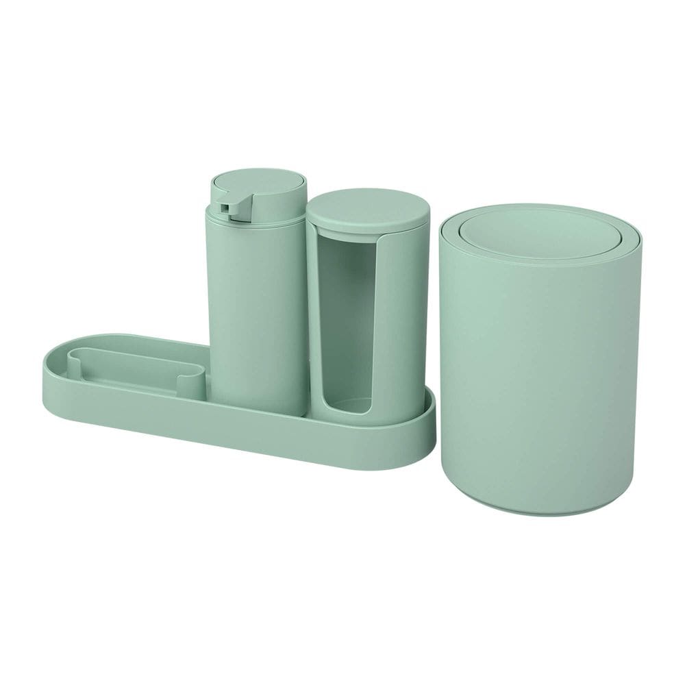 Conjunto para Banheiro Coza Serene 4 Peças Verde Jade