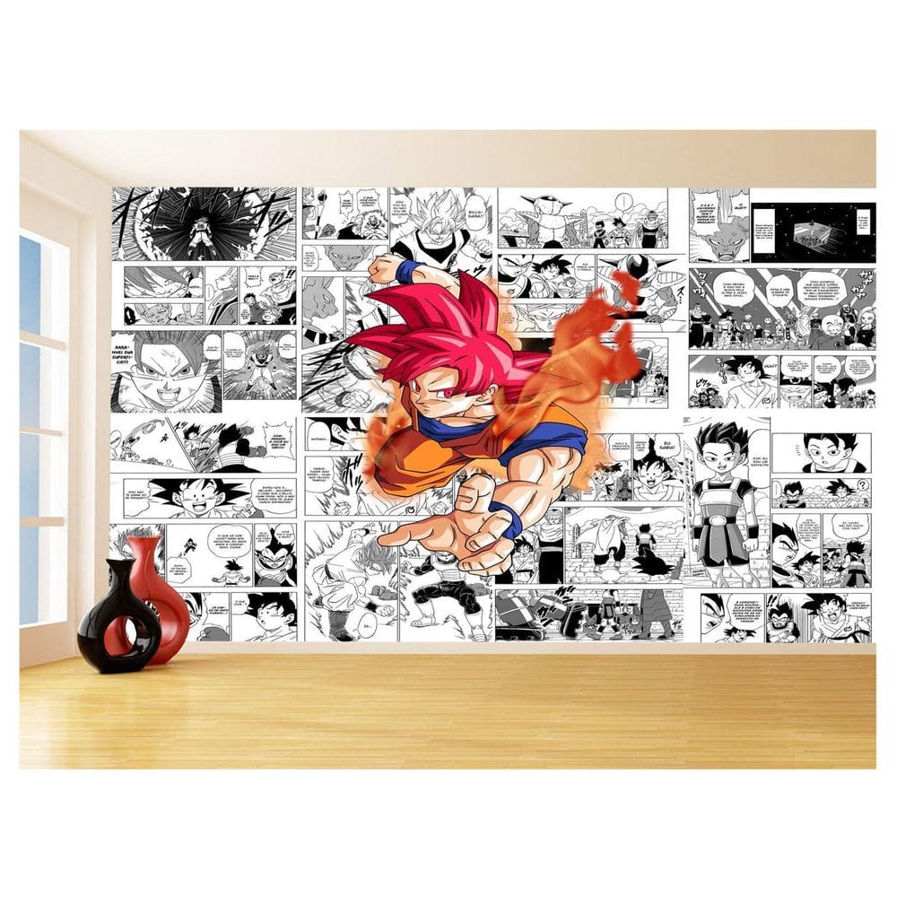Papel De Parede Dragon Ball Goku Página Manga 3,5M Dbz669
