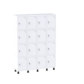 Armário Guarda Volume Locker Roupeiro 16 Portas Aço GRF 504/16 Branco