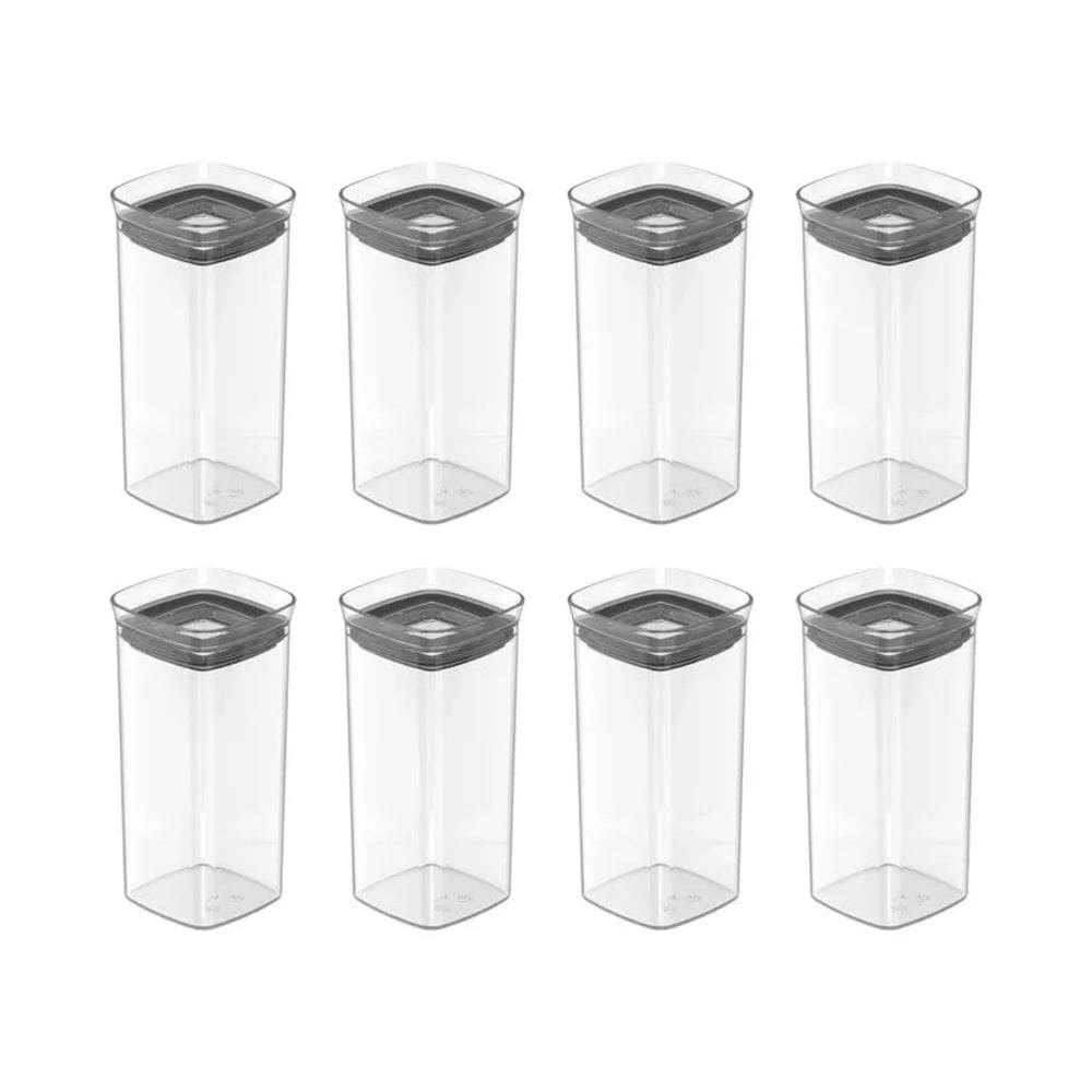 Conjunto de 8 Potes Herméticos Block Natural 340ml - Ou
