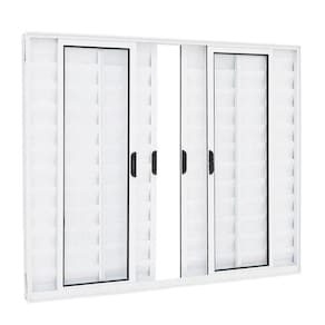 Veneziana 6 folhas 1,00x1,50 sem grade no alumínio branco