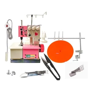 Galoneira Bracob Baby -rosa +kit- Semi Industrial 3 Agulhas