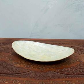 Bowl De Madrepérola 24Cm Importado De Bali Cor Pérola