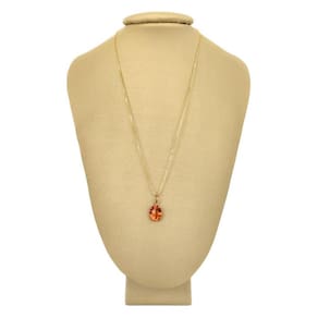 Colar prata 925 + ouro citrino clássico - p vecchio