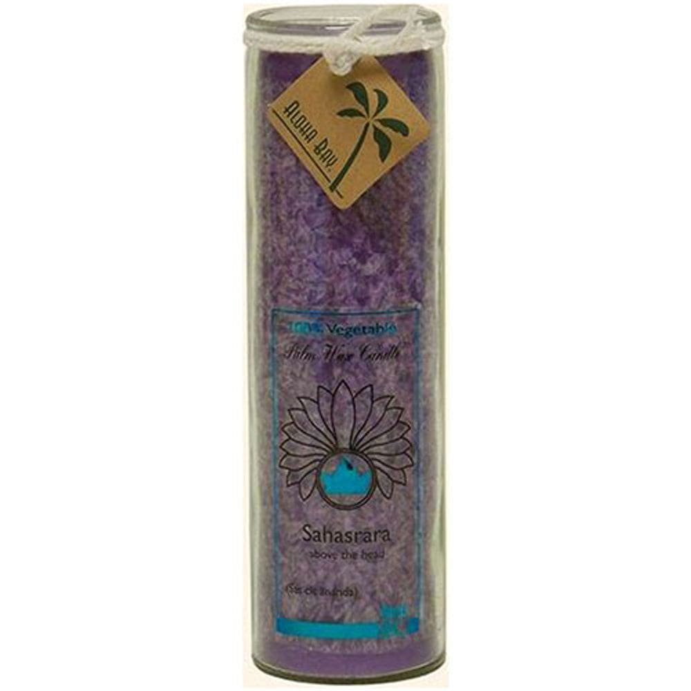 Pote de Chakra de Vela SemCenido Violeta, 16 OZ por Aloha Bay