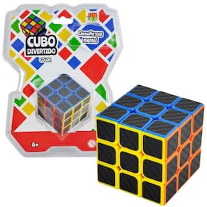 Cubo mágico colorido 3x3 brinquedo  jogo - preto