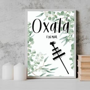 Quadro Oxalá É Pai Maior 24X18Cm Branca