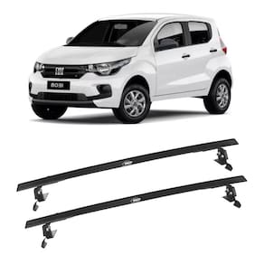 Rack Teto Vhip Bagageiro Aluminio Fiat Mobi 4 Pts Todos Anos