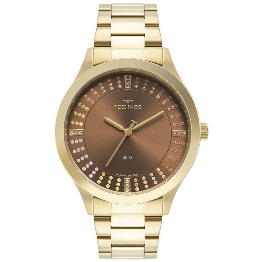Relógio Technos Feminino Ref: 2036Mqe/1M Fashion Dourado