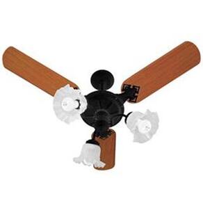 Vent. Teto Venti Delta New Zeta 3 Pás Mogno 220v Preto