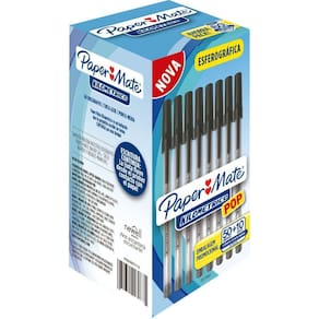 Kit 60 canetas esferográfica kilometrica 100 pop preta