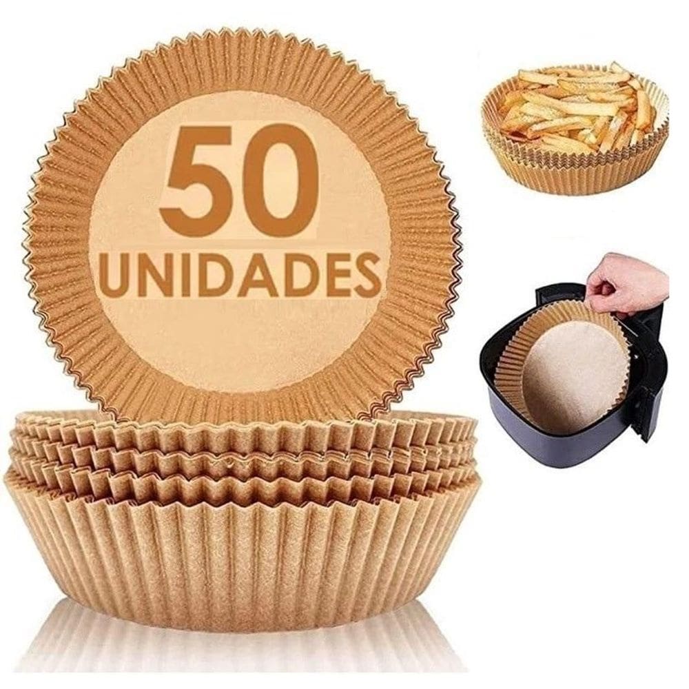 Kit 50 formas descartável air fryer fritadeira forno pratico