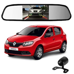 Camera de re espelho retrovisor com tela renault sandero