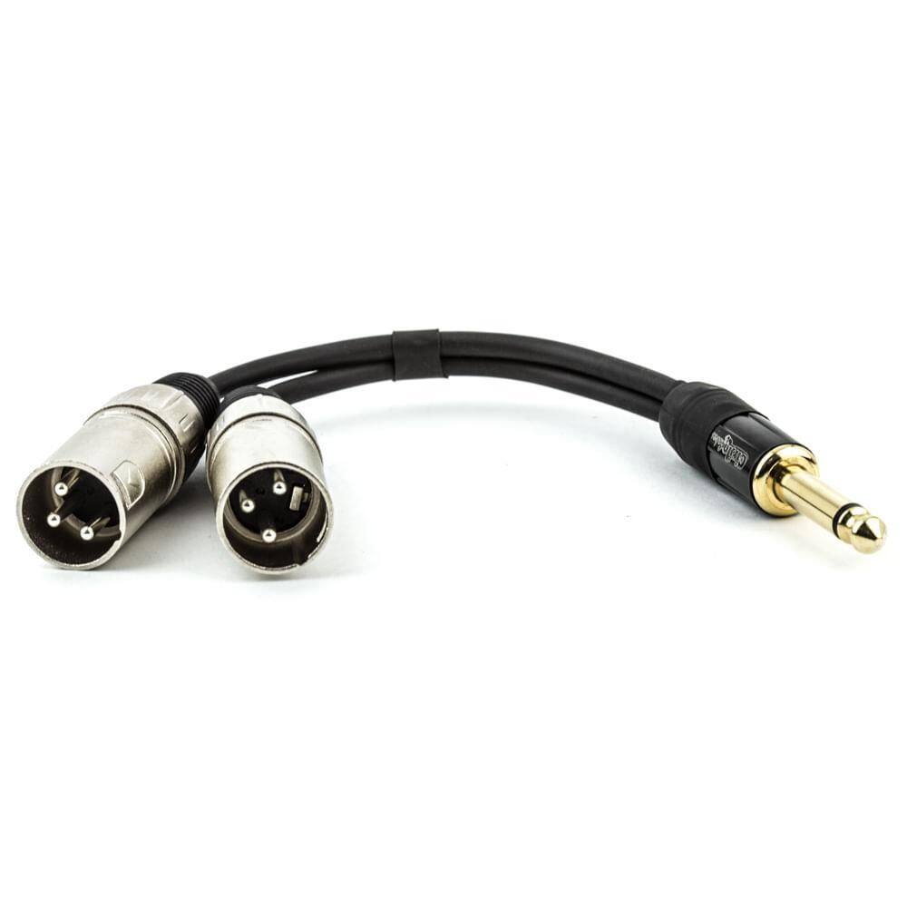 Cabo p10 estereo para 2 xlr - 50 cm