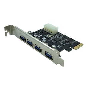 Placa usb 3.0 pci-e 4 portas 5gbps pci-express pc lt-612