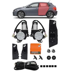 Kit Vidro Elétrico 4 Portas Traseiro Novo Polo Mpi E Track