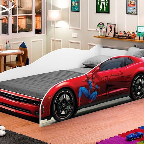 imagem-Cama Carro SPD Infantil para meninos Vermelho