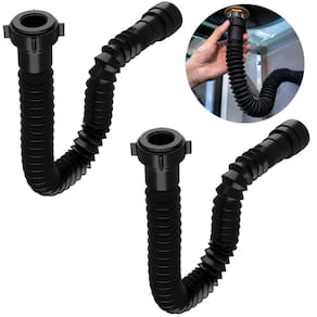 Sifão sanfonado universal 61cm preto astra kit com 2 un