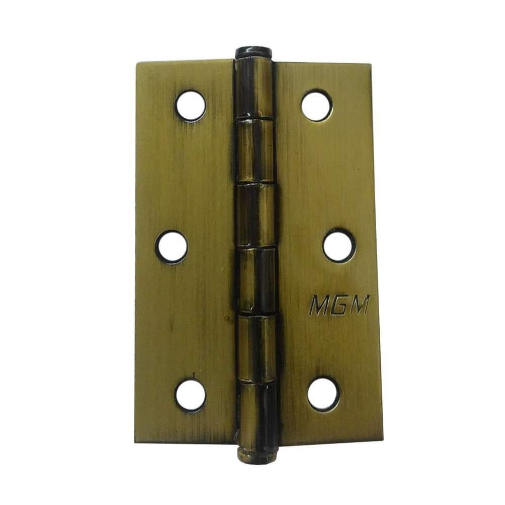 Dobradiça MGM 3 Unidades 2,5 Polegadas com Parafusos Bronze Latonado