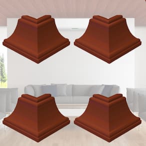 Cantoneira Externa Pvc 25x25mm com Engate Rápido 4 Unidades Permatti Mogno