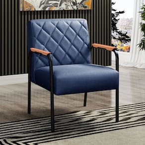 Kit 4 Poltronas Cadeira Decorativa Sala, Recepção, Escritório Ludmilla Azul