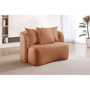 Sofá Curvo Orgânico Orion Elegância e Contemporaneidade Laranja