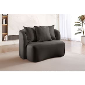 Sofá Curvo Orgânico Orion Elegância e Contemporaneidade Preto
