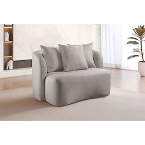 Sofá Curvo Orgânico Orion Elegância e Contemporaneidade Cinza