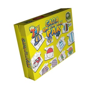 Brinquedo Jogo Cada Um Seu Par Texturas +3 Anos 12 Peças Em