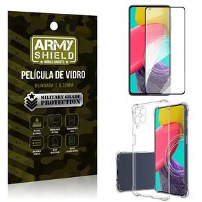 Kit capinha samsung m53 5g + película de vidro 3d armyshield