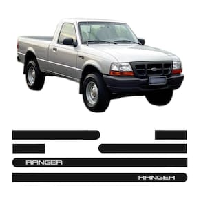 Friso Lateral Ford Ranger Cab Simples Borrachão Nome 6245