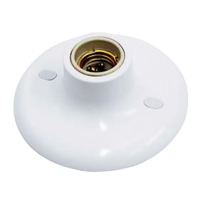 Plafon com Soquete em Porcelana Para 1 Lâmpada E27 Taschibra Branco