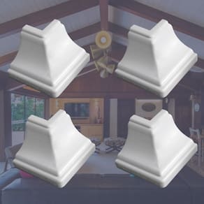 Cantoneira Externa Pvc 25x25mm com Engate Rápido 4 Unidades Permatti Branco