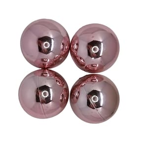 Bola Natalina Espiral Lisa 5 Cm 4 Pçs Rio Master Kx9699