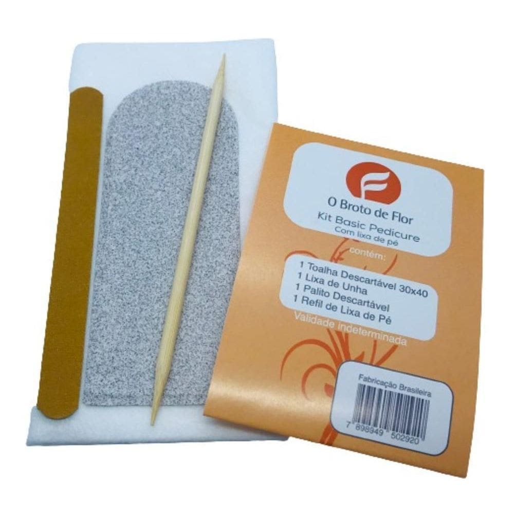 Kit pedicure descartável o broto de flor - 20 unidades