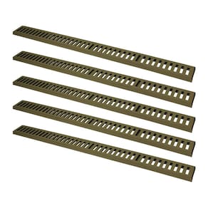 Kit 5 Ralo Grelha Linear Caixilho Em Alumínio Fendi 10x100cm
