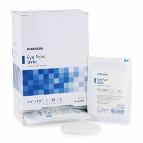 Almofada para os olhos McKesson Algodão Preenchimento/Polipropileno Soprado Fiado Camada Externa 2-1/8 X 2-5/8 Polegadas St 50 Count by McKesson (paco