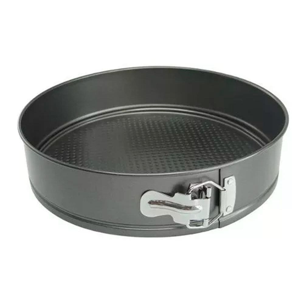 Kit 6 formas de fundo removível redonda grande de aço 28cm