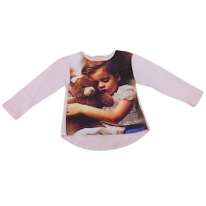 Blusa manga longa infantil com Brilho Petit Cherie Rosa