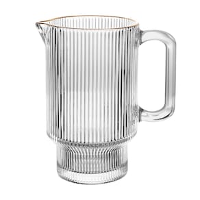 Jarra de água cristal de cinza com fio dourado lines 900ml