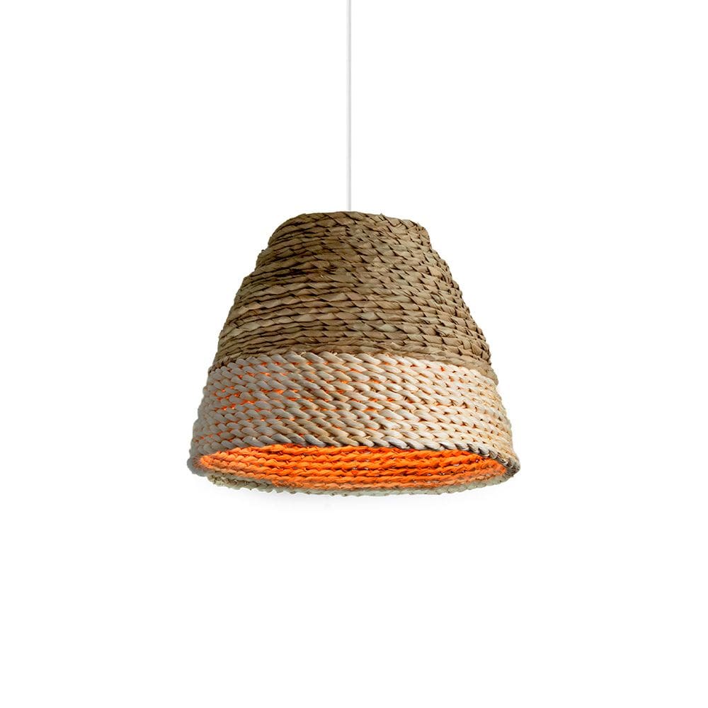 Lustre Pendente Blumenau Nusa Fibra Natural E27 Bivolt