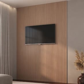 Painel Ripado de Poliestireno 9 Barra de 2,85m x 12,2cm Ruffino Marrom