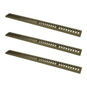 Kit 3 Ralo Grelha Linear Caixilho Em Alumínio Fendi 10x100cm