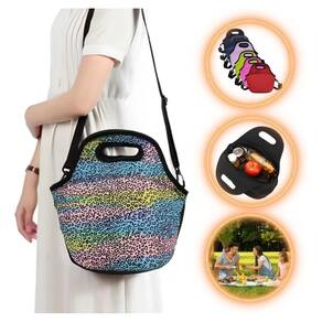 Bolsa Lancheira Térmica Neoprene Adulto Infantil Onça 3