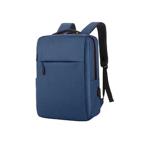Mochila Notebook Slim Reforçada Usb Fone Premium Azul