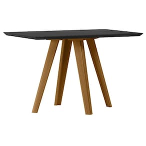 Mesa de Jantar 120x80 cm Mariah com Vidro Ype Preto – New Ceval