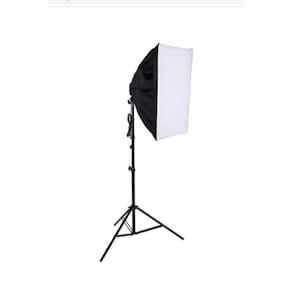 Kit luz contínua soft box 50 x 70 soquete e27 + tripe 2m